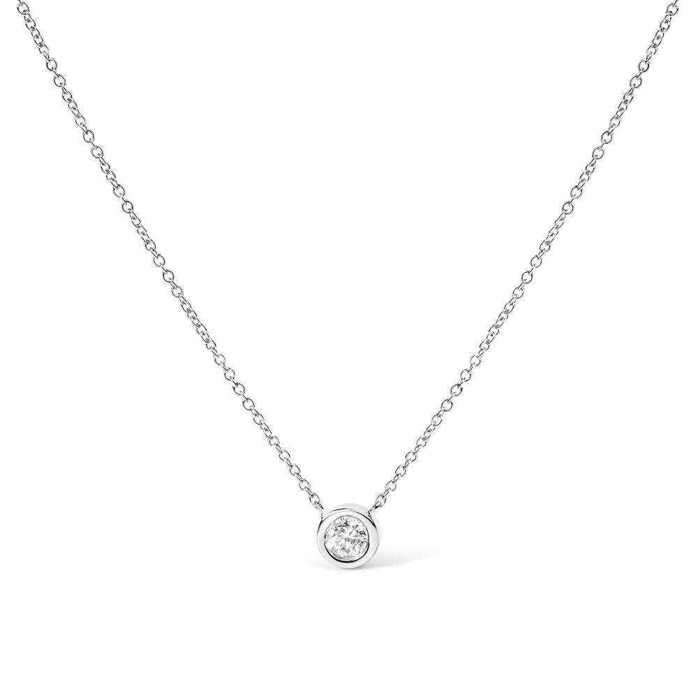 10K White Gold 1/2 Carat Round Brilliant-Cut
